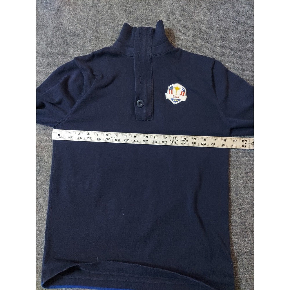 Polo Ralph Lauren RLX Sweater‎ Mens Small Blue USA 2016 1/4 Zip Pullover Henley - Picture 10 of 11
